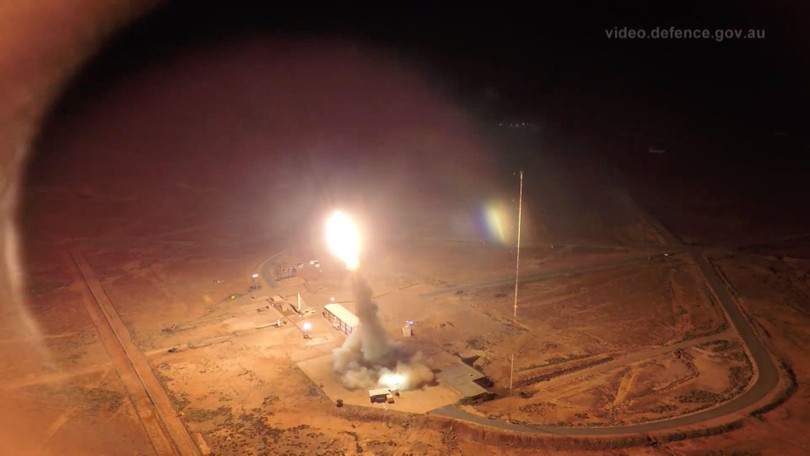 Australia và Mỹ đang hợp tác trong lĩnh vực vũ khí siêu thanh, và đã từng thử nghiệm một tên lửa siêu thanh (Ảnh: AP)