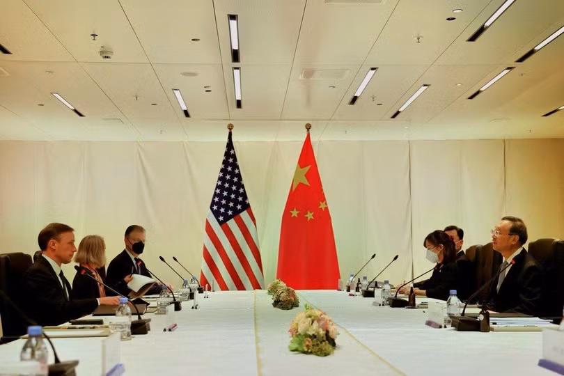 Giới lãnh đạo cấp cao Mỹ, Trung Quốc gặp gỡ tại Thụy Sĩ hồi tháng 9 vừa qua (Ảnh: Xinhua)