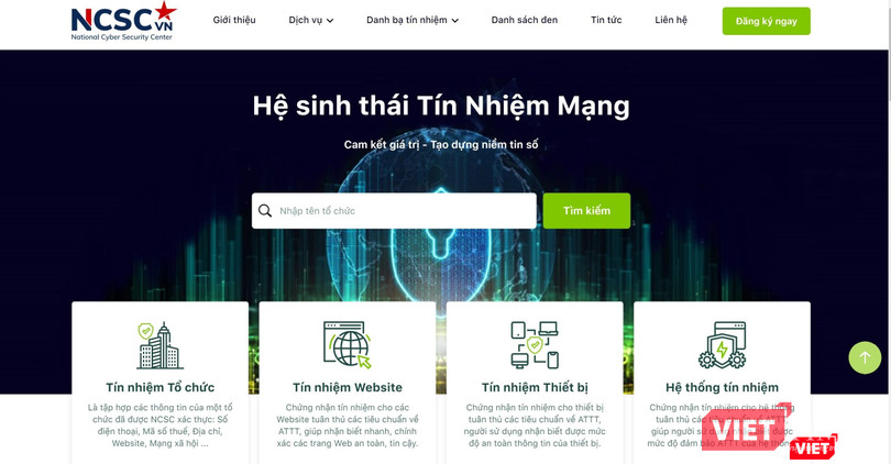 Người dùng có thể truy cập danh bạ tín nhiệm trên hệ thống.