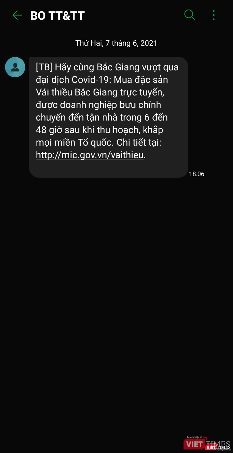 Tin nhắn vận động của Bộ TT&amp;TT.