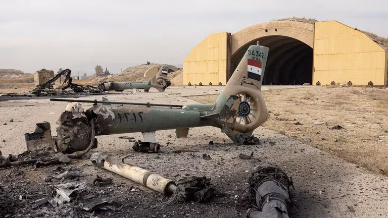 Israel đã thực hiện một cuộc tấn công bằng máy bay không người lái vào Sân bay Al Mazzeh, nhắm vào các nguồn cung cấp đạn dược thuộc Quân đội Quốc gia Syria. Ảnh: Getty.