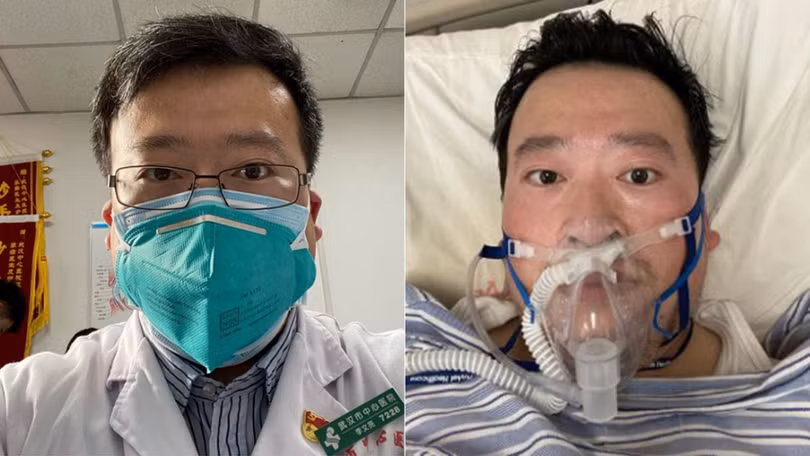 Bác sĩ Lý Văn Lượng (Li Wenliang) trong các bức ảnh được đăng tải lên tài khoản Weibo của ông (Ảnh: Getty)