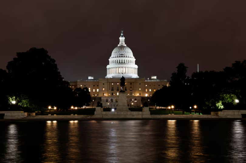 Tòa nhà Quốc hội Mỹ trên Đồi Capitol ở Washington, D.C., Mỹ ngày 17/9. Ảnh: Reuters.