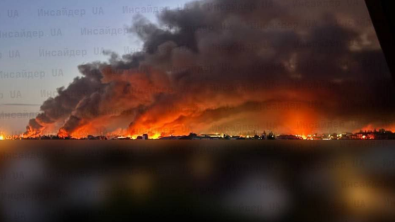 Hình ảnh được ghi lại ở Kiev, Ukraine sau đòn tấn công ồ ạt bằng tên lửa và UAV. Ảnh: Telegram.