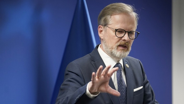 Thủ tướng Séc Petr Fiala tại Brussels, Bỉ, ngày 26/6. Ảnh: Getty.