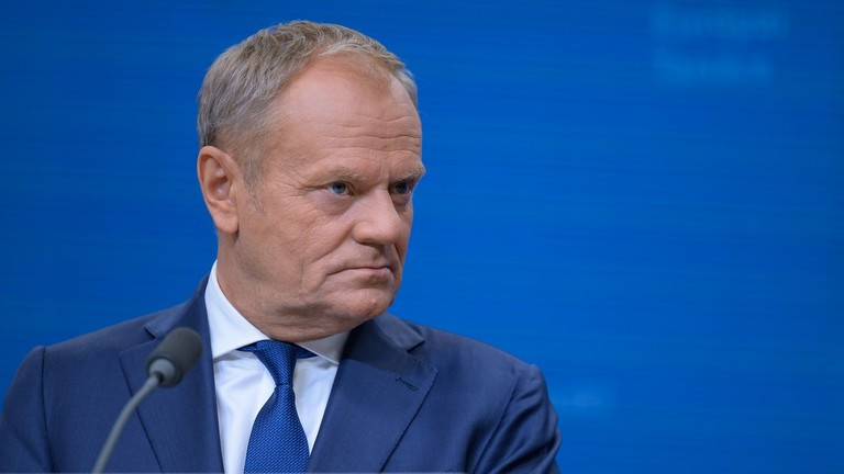 Thủ tướng Ba Lan Donald Tusk tại Brussels, Bỉ, ngày 26/6. Ảnh: Getty.