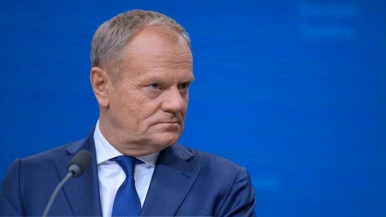 Thủ tướng Ba Lan Donald Tusk tại Brussels, Bỉ, ngày 26/6. Ảnh: Getty.
