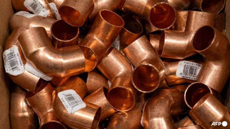 Sau khi Tổng thống Mỹ Donald Trump tuyên bố sẽ áp thuế 50% đối với đồng, giá kim loại này tiếp tục tăng. Ảnh: AFP.