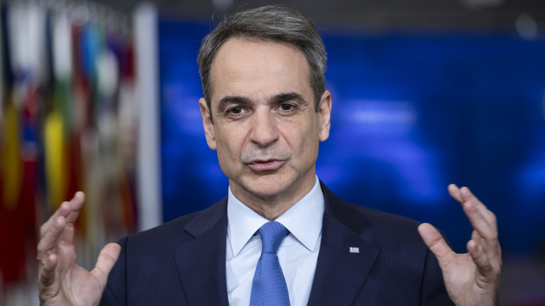 Thủ tướng Hy Lạp Kyriakos Mitsotakis. Ảnh: Getty.