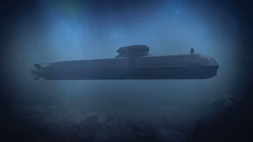 Tàu ngầm thế hệ thứ 5 đầu tiên trên thế giới có khả năng tàng hình và triển khai UUV. Ảnh: Saab.