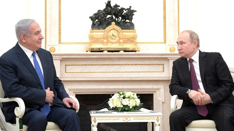Tổng thống Nga Vladimir Putin và Thủ tướng Israel Benjamin Netanyahu tại Moscow, ngày 4/4/2019.