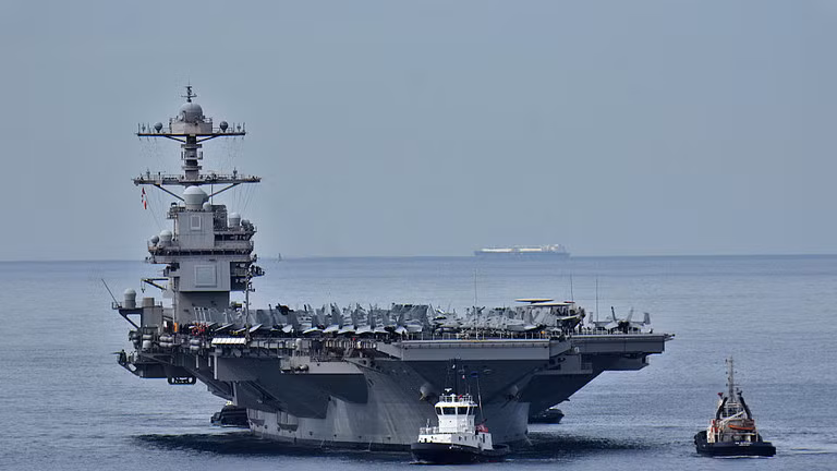 Tàu USS Gerald Ford đã được điều đến khu vực Caribe. Ảnh: Getty.