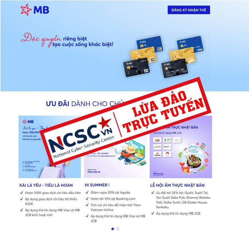 Các thông tin giả mạo bị gắn nhãn. Ảnh: NCSC.