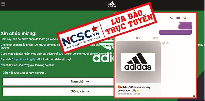 Các thông tin giả mạo bị gắn nhãn. Ảnh: NCSC.