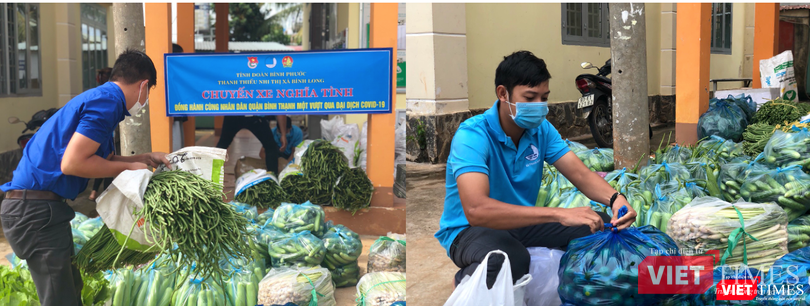 Các đoàn viên thanh niên TX Bình Long hồ hởi sắp xếp rau, củ, quả để gửi đến Sài Gòn và Bình Dương. Các đoàn viên thanh niên TX Bình Long hồ hởi sắp xếp rau, củ, quả để gửi đến Sài Gòn và Bình Dương.