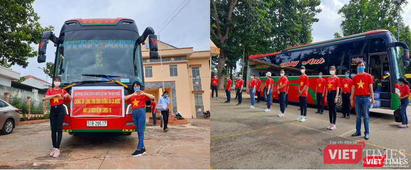 “Chuyến xe nghĩa tình” đưa 64 tình nguyện viên đầy sức trẻ từ huyện Lộc Ninh (Bình Phước) hăm hở lên đường hỗ trợ vùng dịch Bình Dương. “Chuyến xe nghĩa tình” đưa 64 tình nguyện viên đầy sức trẻ từ huyện Lộc Ninh (Bình Phước) hăm hở lên đường hỗ trợ vùng dịch Bình Dương.