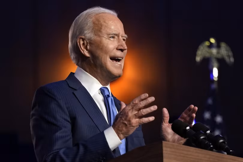 Ông Joe Biden có bài phát biểu tại Delaware (Ảnh: CNN)