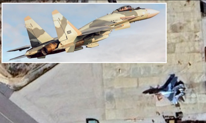 Phiên bản xuất khẩu của Su-35 tại Căn cứ Không quân Oum Bouaghi, Algeria. Ảnh: Military Watch.