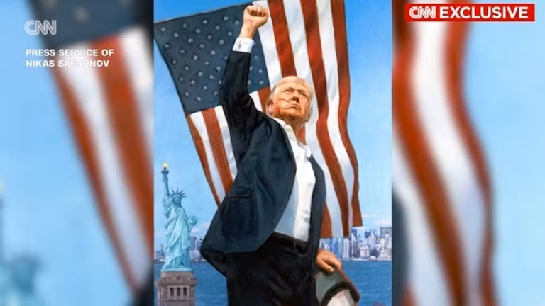 Bức chân dung Tổng thống Mỹ Donald Trump được kênh CNN tiết lộ. Ảnh: CNN.