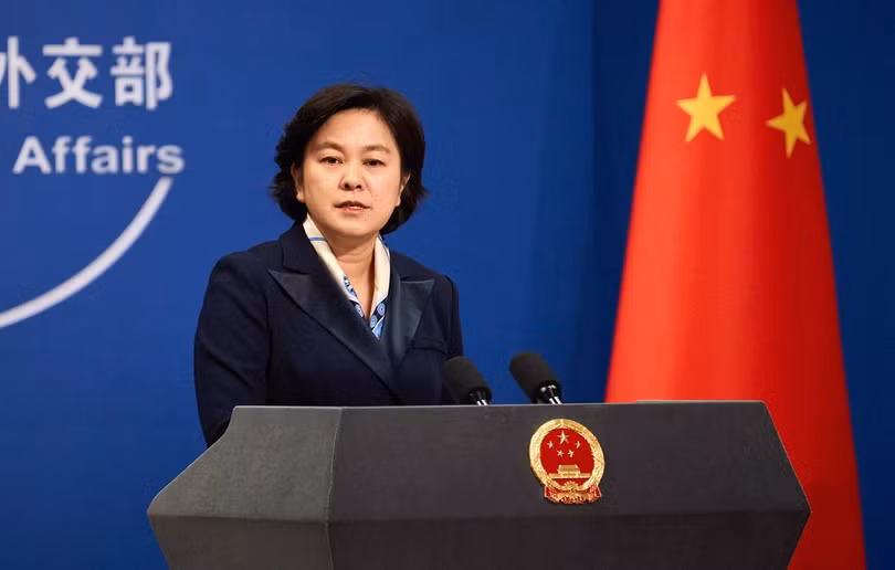 Phát ngôn viên Bộ Ngoại giao Trung Quốc Hoa Xuân Oánh (Ảnh: TASS)