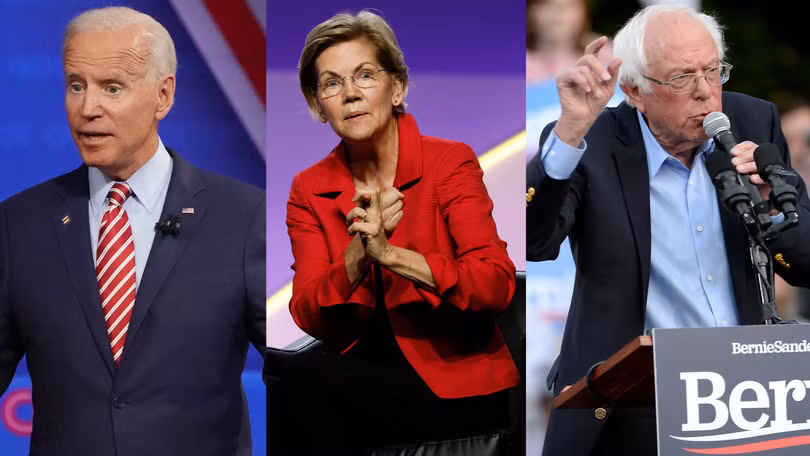Vòng tranh luận thứ tư của đảng Dân chủ vẫn xoay quanh nhóm bộ ba ứng viên dẫn đầu (Ảnh: Getty)