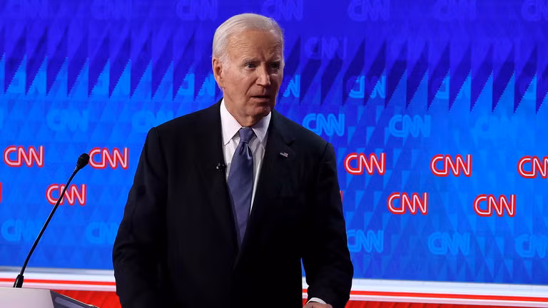 Tổng thống Mỹ Joe Biden trong màn tranh luận với đối thủ Donald Trump (Ảnh: Getty)