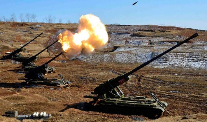 Pháo Koksan 170 mm của Triều Tiên. Ảnh: MW.