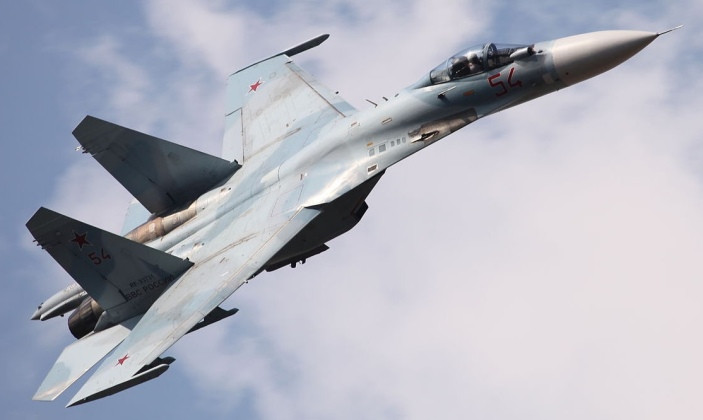 Chiến đấu cơ Su-27SM3 của Lực lượng Không quân Vũ trụ Nga. Ảnh: MW.