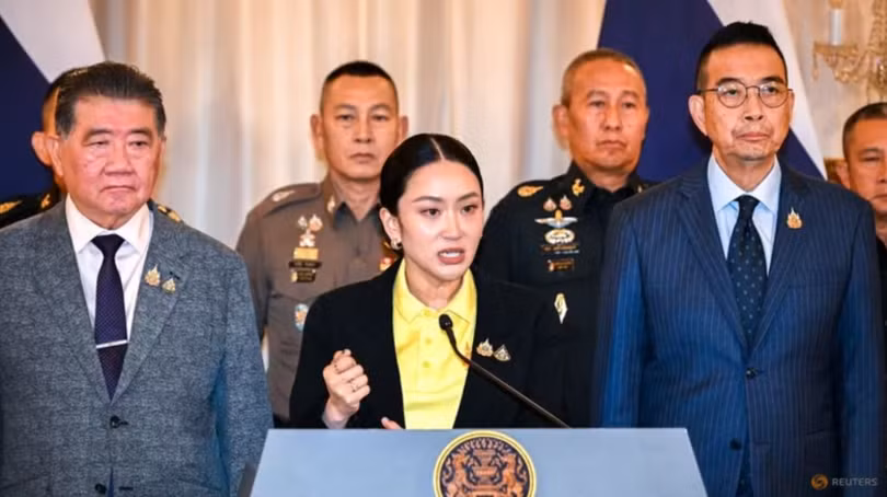 Thủ tướng Thái Lan Paetongtarn Shinawatra phát biểu trong cuộc họp báo tại Tòa nhà Chính phủ, Bangkok, Thái Lan vào ngày 19/6. Ảnh: Reuters.