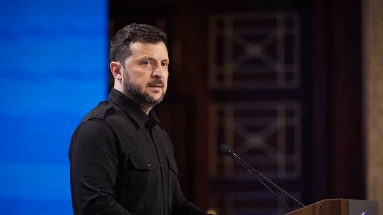 Tổng thống Ukraine Volodymyr Zelensky. Ảnh: Getty.