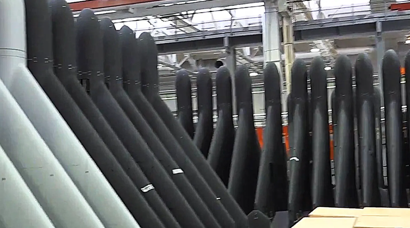 Các nguồn tin phương Tây cho hay Triều Tiên cử lao động sang Nga để sản xuất UAV Shahed. Ảnh: TWZ.