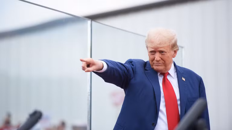 Ứng viên Tổng thống đảng Cộng hòa Donald Trump tại một sự kiện tranh cử ở Asheboro, North Carolina ngày 21/8 (Ảnh: Getty)