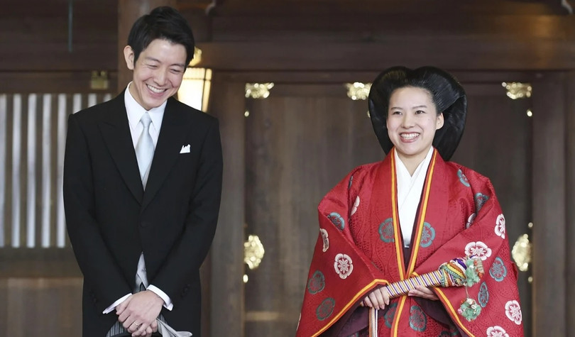 Công chúa Ayako cùng chồng Kei Moriya trong đám cưới năm 2018 tại thủ đô Tokyo (Ảnh: Kyodo) Công chúa Ayako cùng chồng Kei Moriya trong đám cưới năm 2018 tại thủ đô Tokyo (Ảnh: Kyodo)