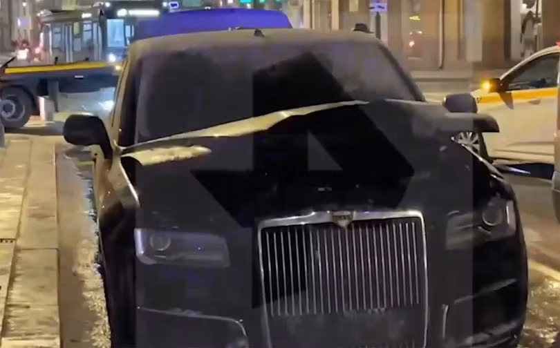 Tờ The Sun và nhiều hãng tin nước ngoài khác đăng tải thông tin xe phục vụ Tổng thống Putin bốc cháy ở Moscow. Ảnh: Getty.