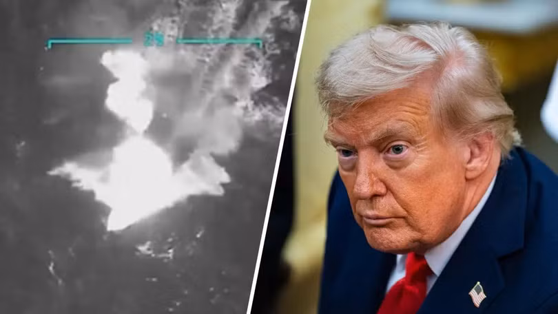 Chính quyền Tổng thống Mỹ Donald Trump có cơ sở pháp lý nào cho các vụ không kích tàu trên biển Caribe và Thái Bình Dương? Ảnh: NBC.