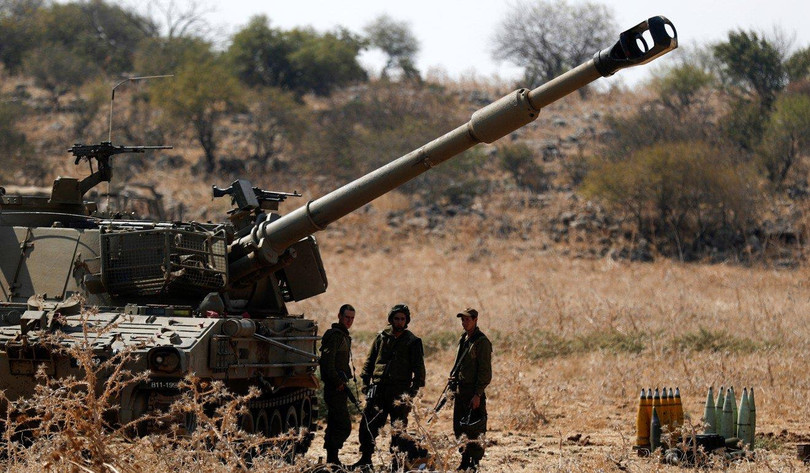 Binh sỹ Israel được triển khai tới thung lung Hula, khu vực gần biên giới Israel-Lebanon (Ảnh: EPA)