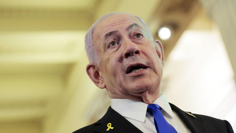 Thủ tướng Israel Benjamin Netanyahu tại Điện Capitol, Mỹ ngày 8/7. Ảnh: Getty.