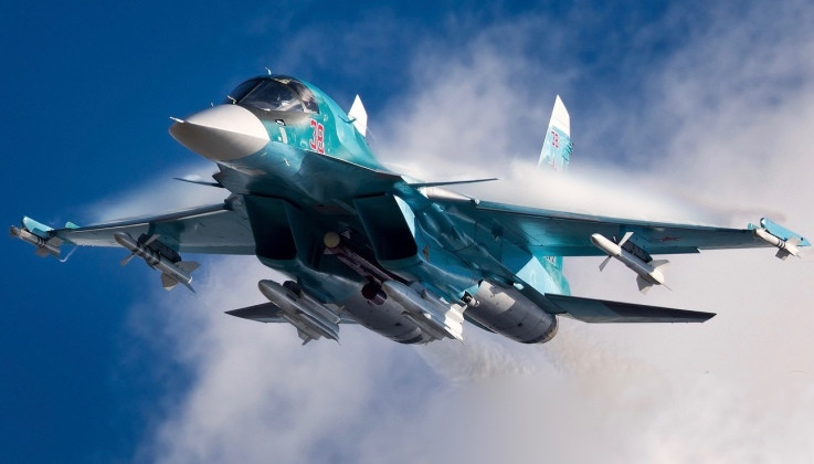 Chiến đấu cơ Su-34 của Lực lượng Không quân Vũ trụ Nga. Ảnh: MW.