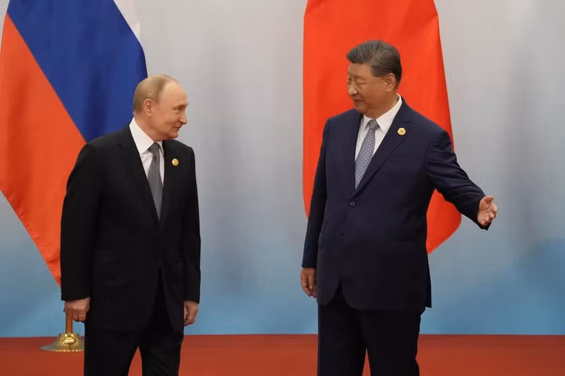 Chủ tịch Trung Quốc Tập Cận Bình và Tổng thống Nga Vladimir Putin tại Hội nghị thượng đỉnh SCO ở Thiên Tân ngày 1/9. Ảnh: AFP.