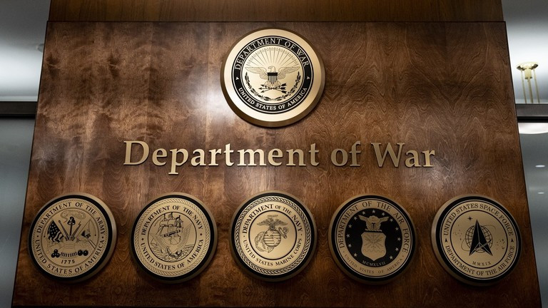 Logo mới của Bộ Chiến tranh Mỹ được công bố sau khi Tổng thống Donald Trump ký lệnh đổi tên Bộ Quốc phòng, ngày 15/9. Ảnh: Getty.