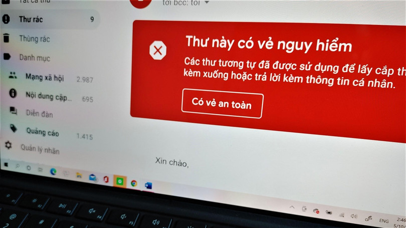 Cảnh báo thủ đoạn gửi email đe dọa, đòi tiền chuộc.