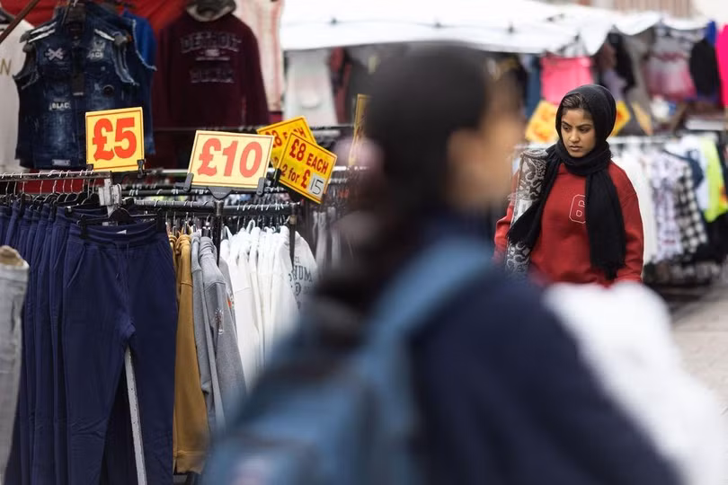 Ngân hàng trung ương Anh cho hay giá tiêu dùng có thể đạt đỉnh ở mức dưới 11% trong tháng 10 (Ảnh: Bloomberg)