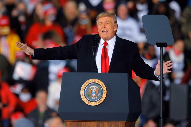 Tổng thống Trump trong sự kiện vận động tại Georgia (Ảnh: NYtimes)