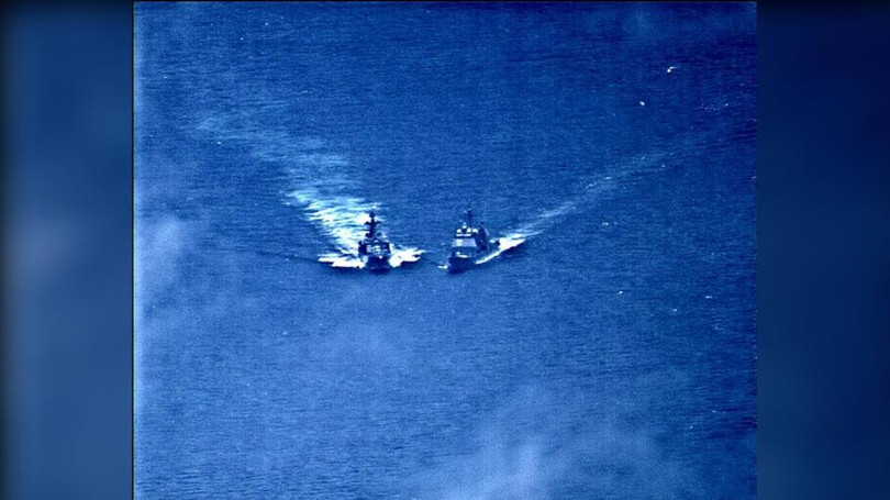 Hai chiếm hạm của Nga và Mỹ suýt va chạm trên biển Thái Bình Dương (Ảnh: U.S Navy)