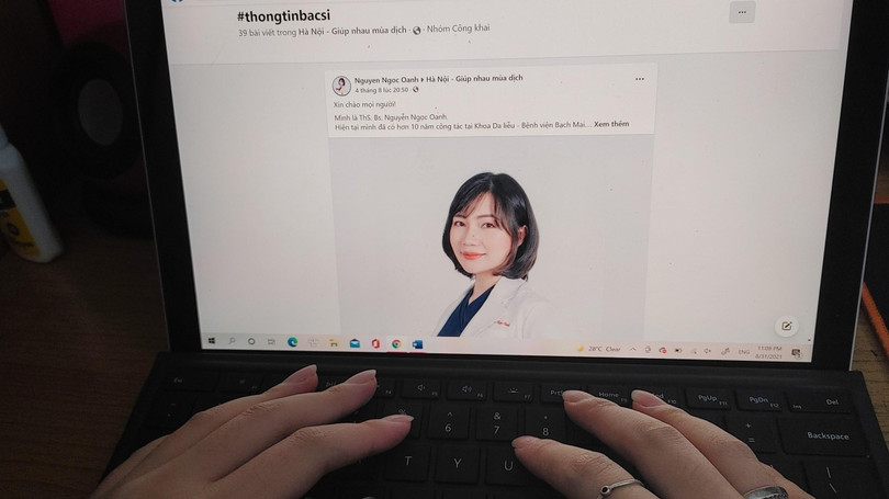 Các bác sĩ đăng thông tin tình nguyện giúp đỡ người dân có nhu cầu tư vấn y tế.