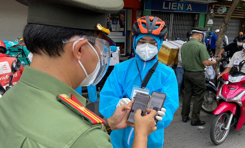 Công an siết chặt kiểm soát dịch. Ảnh minh họa: VNE.