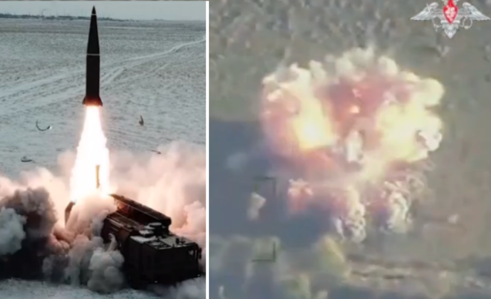 Vụ phóng tên lửa Iskander và vụ nổ của bệ phóng Neptune. Ảnh: MW.