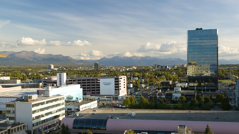 Một góc nhìn trên cao thành phố Anchorage, bang Alaska, Mỹ. Ảnh: Getty.
