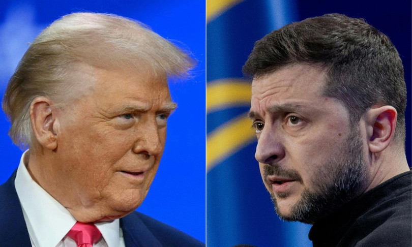 Tổng thống Mỹ Donald Trump và Tổng thống Ukraine Volodymyr Zelensky. Ảnh: AFP.