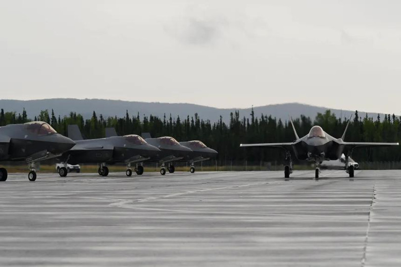 Máy bay chiến đấu F-35A Lightning II của Không quân Mỹ được nhìn thấy tại Căn cứ Không quân Eielson, Alaska, vào năm 2021. Ảnh: Không quân Mỹ.